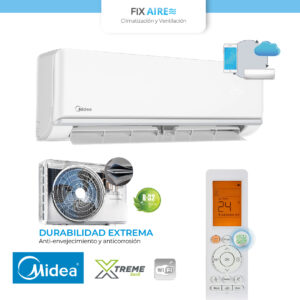 aire acondicionado minisplit midea xtreme inverter tipo b 18.000 btu r32 220v
