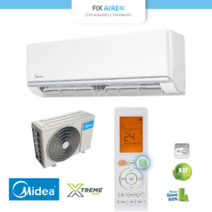 aire acondicionado minisplit midea xtreme+ inverter tipo b 24.000 btu r32 220v