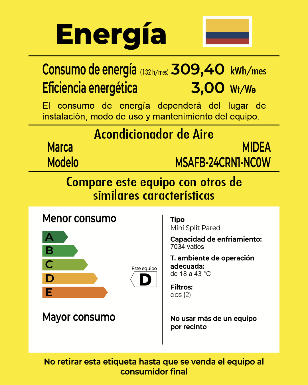 aire acondicionado minisplit midea seer 13 24000 btu on/off r410a 220v aire acondicionado minisplit midea seer 13 24000 btu on/off r410a 220v