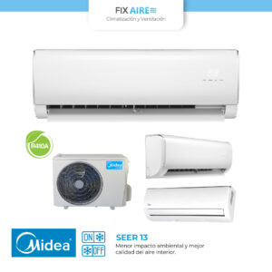 aire acondicionado minisplit midea seer 13 9000 btu on/off r410a 220v