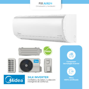 aire acondicionado minisplit midea serie silk s17 inverter 12.000 btu r410a 110v tipo c