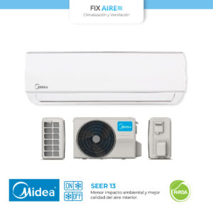 aire acondicionado minisplit midea seer 13 18000 btu on/off r410a 220v