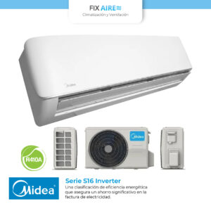 aire acondicionado minisplit midea serie s16 inverter 36.000 btu r410a 220v tipo c